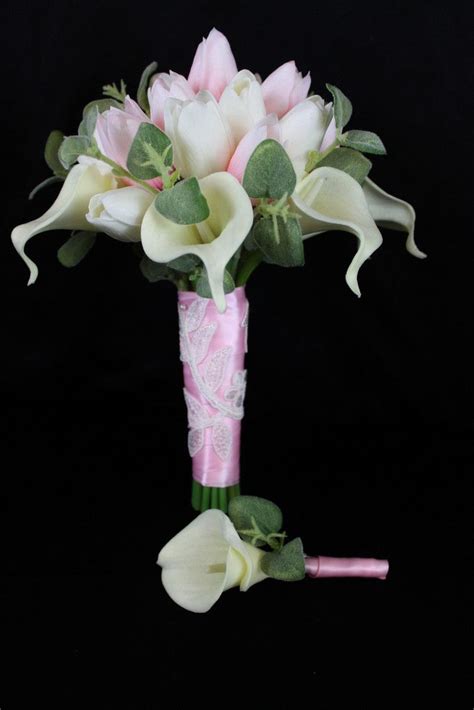 Calla Lily And Hydrangea Artifical Wedding Bouquet Tulip Wedding