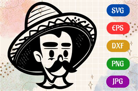 Mexican Silhouette Vector Svg Eps Dxf Graphic By Creative Oasis · Creative Fabrica