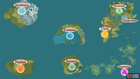 Overview Teyvat Regions Genshin Impact Gamer Guides®