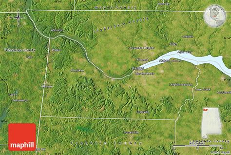 Satellite Map Of Colbert County