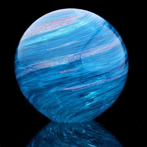 Oceans Orb Blown Glass Paperweight Etsy