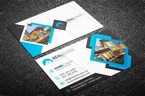 Real Estate Business Card 42 Business Card Templates Creative Market