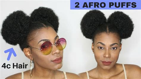 2 Afro Puffs On Short Natural Hair With Sheisroyalty Youtube