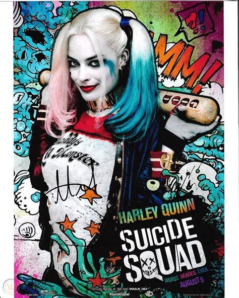 Margot Robbie Harley Quinn Suicide Squad Autographed 8 X 10 Signed Photo Coa 1927093924