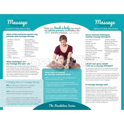 Massage Therapy Introduction Brochure Massage Therapy Massage Marketing Massage Therapist
