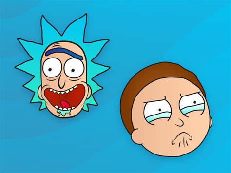 Rick And Morty Face Illustration By Bishrant Tandukar On Dribbble