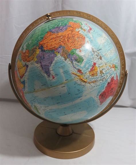 Vintage Replogle Globes World Nation Series 12 Diameter Dual Axis
