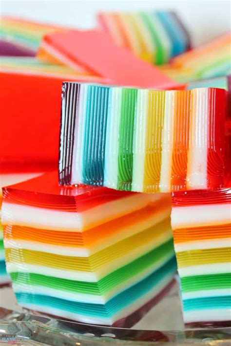 We changed some of the ingredients slightly (mainly because they don't make the same jello packets anymore). Rainbow Jello Recipe & Instructions - Must Have Mom