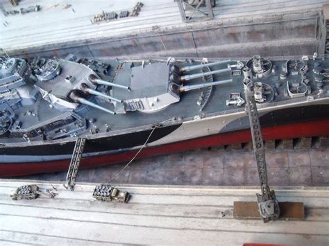 Uss Missouri In Dry Dock 1350 Scale Model Diorama Scale Model Ships