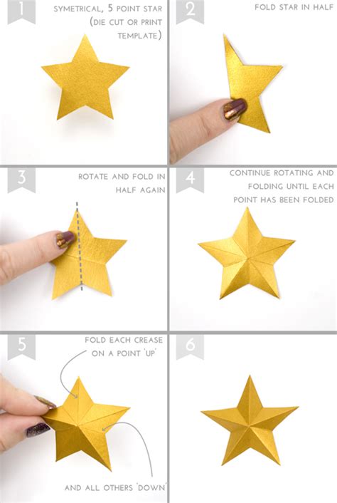 How To Make A Simple 3d Paper Star The Paperbox