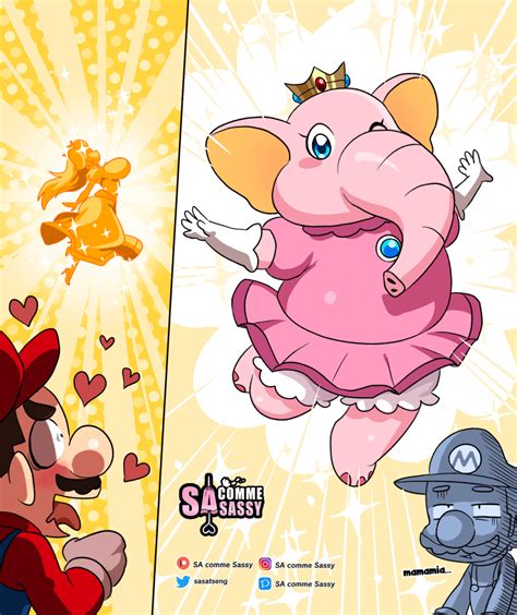 Sasa Tseng Elephant Princess Peach Mario Princess Peach Mario Series Nintendo Super
