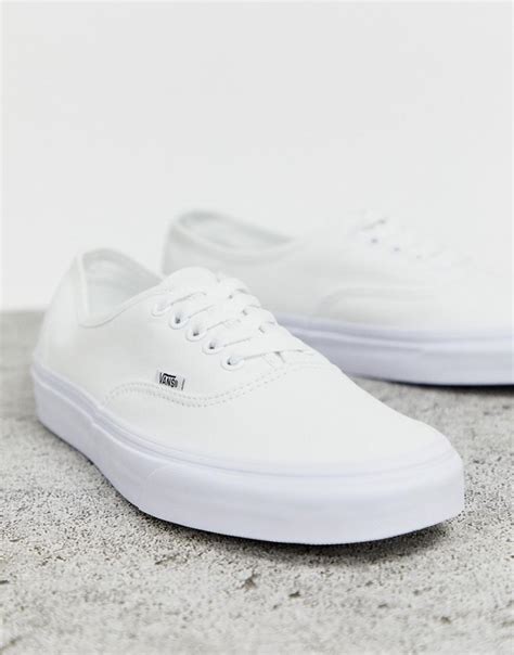 Vans Classic Authentic Triple White Sneakers In White Lyst