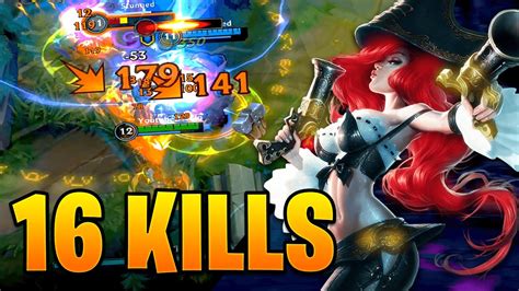 16 Kills In High Tier Ranked In Wild Rift Miss Fortune Gameplay Youtube