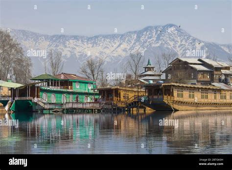 Houseboats On Dal Lake In Srinagar Summer Capital Of Jammu And Kashmir