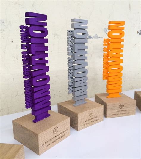 3d Printed Award Custom Made Trophies Design Awards Trophies And