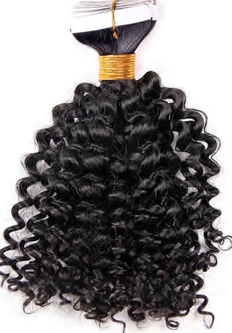 Curly Skin Weft Hair Extensions Curly Textured Tape In Hair Extensions