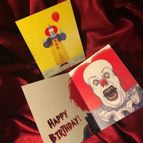 It Pennywise Birthday Card Etsy