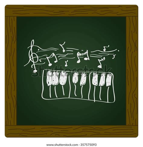 Simple Hand Drawn Doodle Piano Stock Vector Royalty Free 357575093