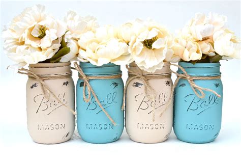 Mason Jars Bulk Painted Mason Jars Dorm Decor Chic | Etsy ...