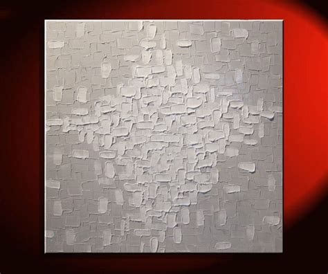 Large White Painting Abstract Textured Wall Art Urban Original Etsy