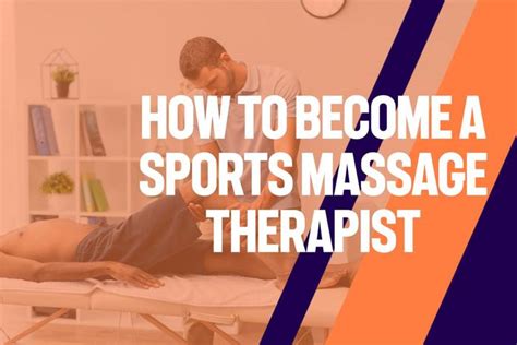 How To Become A Sports Massage Therapist Jobs In Football