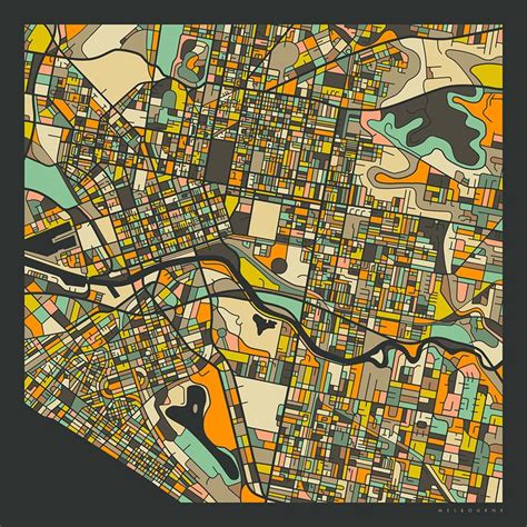 Maybe you would like to learn more about one of these? MELBOURNE MAP Giclée Fine Art Print City Street Map by ...