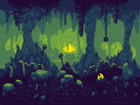 Cave Background Pixel Art Adr Alpujarra