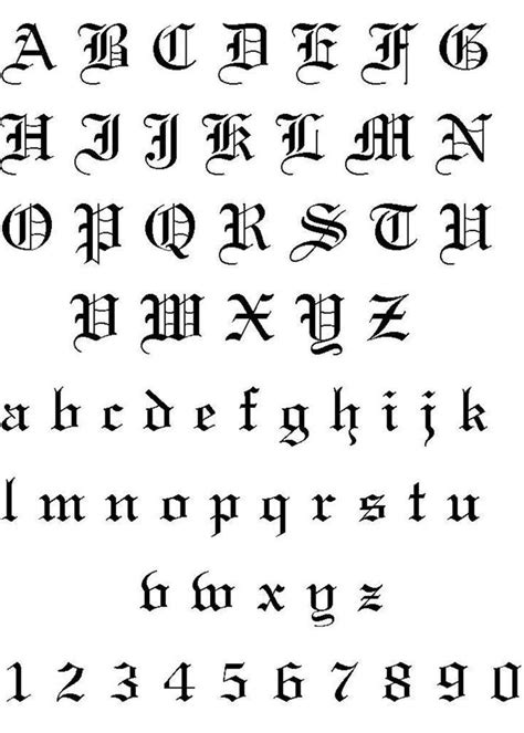 ¿aún no te decides completamente acerca de cómo quieres que luzca la escritura en tu diseño? Letras para tatuajes de nombres | Letras goticas para ...