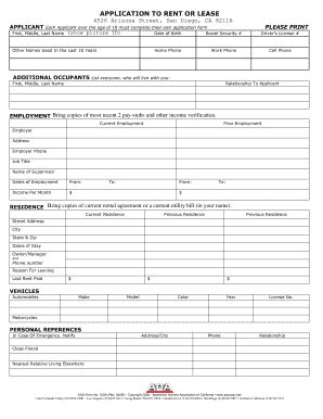 Fill out an application form, as if it were your cv. California Rent Application Pdf Aoa - Fill Online ...