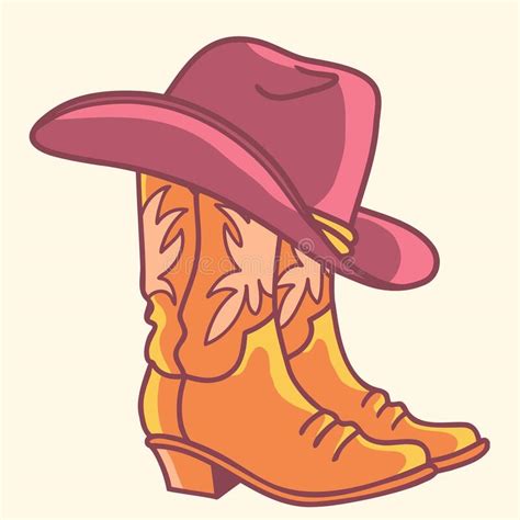 Cowgirl Boots Vector Illustration Vector Country Cowboy Boots With Cow