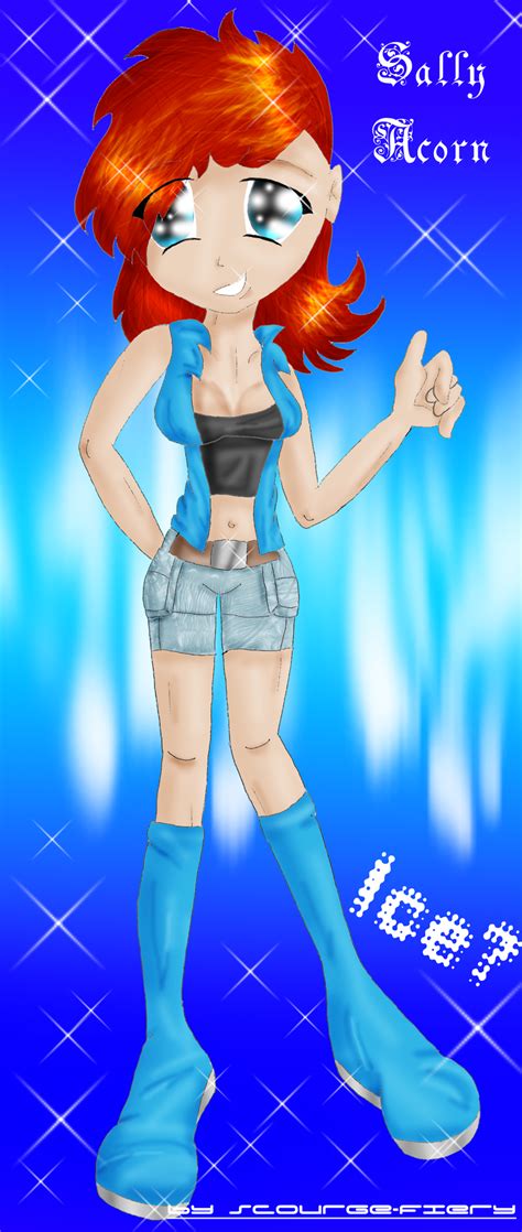 Human Sally Acorn By Scrouge Fiery On Deviantart