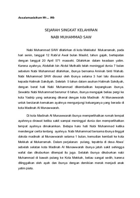 Kisah Nabi Muhammad Secara Singkat Homecare24
