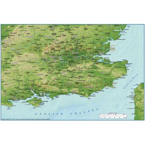 Digital Vector England Map South East Map Of South East England