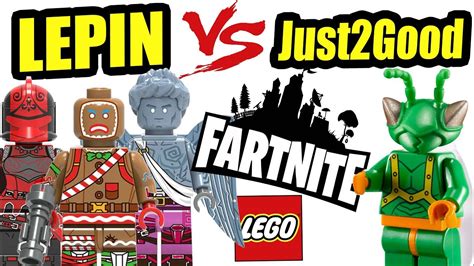 Fortnite Lego Custom Draft Just2good Vs Lepin Minifigures Youtube