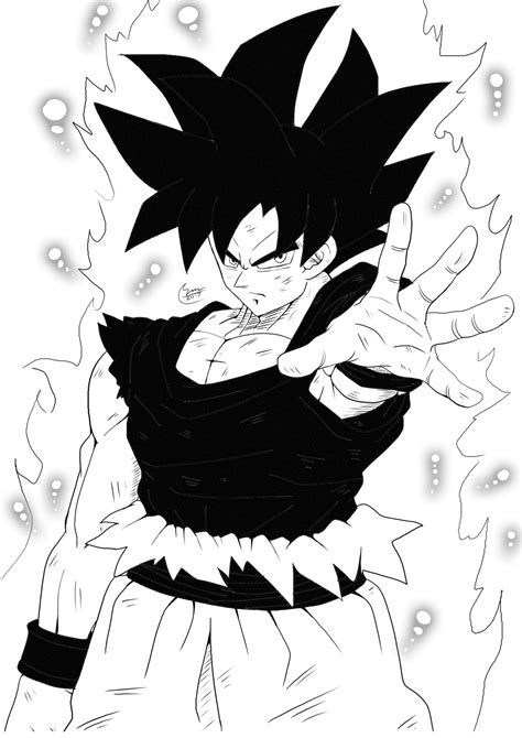 Ultra Instinct Goku Manga Style By Saitokun Exe On Deviantart