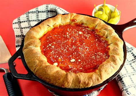Sweet Home Chicago Style Deep Dish Pizza Recipe | Just A Pinch Recipes