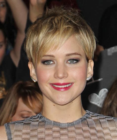 Ciara switched up her new pixie cut by going super blonde. Jennifer Lawrence Short Straight Casual Pixie Hairstyle ...