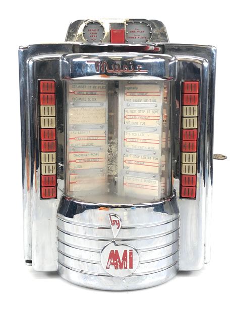 Lot - VINTAGE AMI 120 COIN OPERATED TABLETOP JUKEBOX