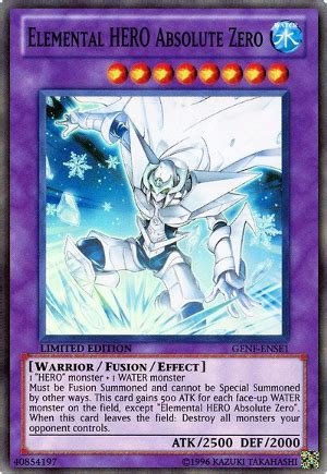 Get my zero id card. Yu-Gi-Oh! Card Review: Elemental HERO Absolute Zero - Awesome Card Games