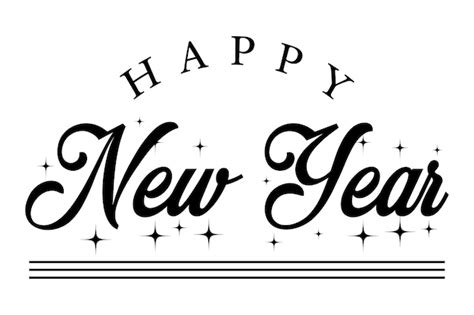 Premium Vector Happy New Year Text Lettering Vector Illustration