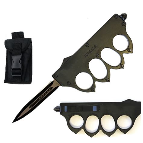 Us 1918 Trench Knuckle Otf Tactical Knife 6c2 157dp