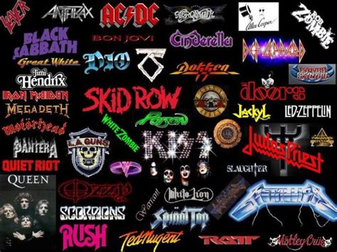 Free Download Classic Rock Band Logo Collage 720x540 For Your Desktop