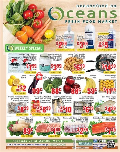 Oceans Fresh Food Market Canada Flyer Crazy Deal Mississauga