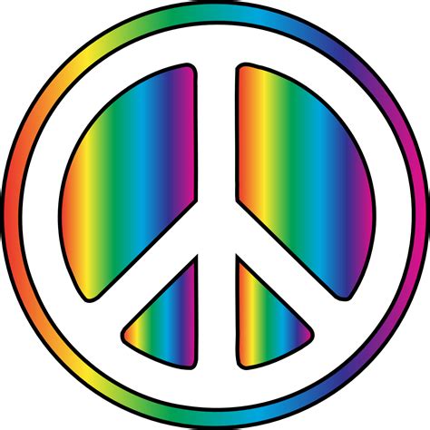 Rainbow Peace Sign Svg Clipart Best Clipart Best