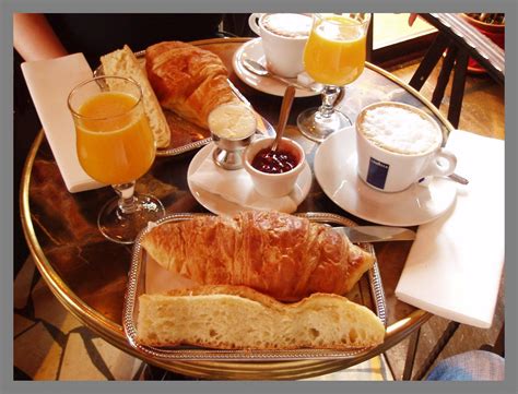 Typical French Breakfast Petit Déjeuner Français French Breakfast
