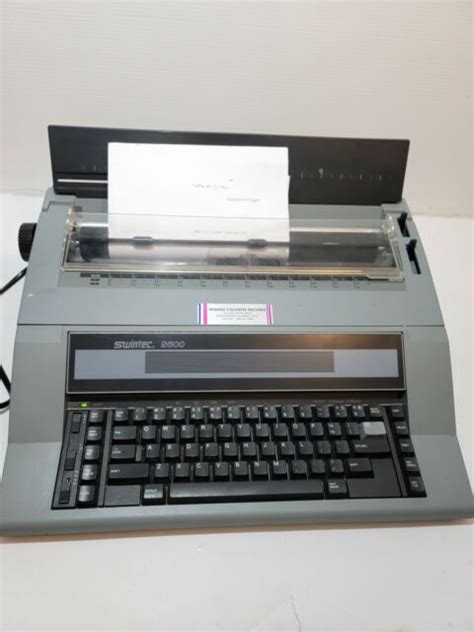 Swintec 2600 Electric Electronic Daisy Wheel Typewriter Working For