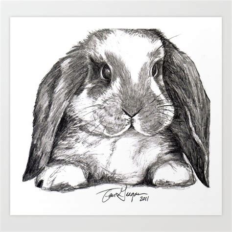 Bunny Art Print By Tom Gregory Artwork Society6