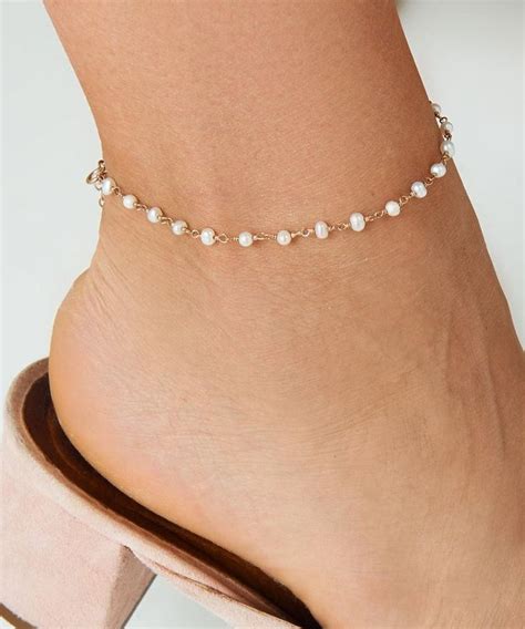 Gold Pearl Anklet Pearl Anklet Chain Gold Anklet Bracelet Etsy Pearl Anklet Gold Anklet Anklet