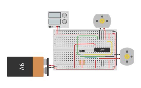 Circuit Design L293d Tinkercad