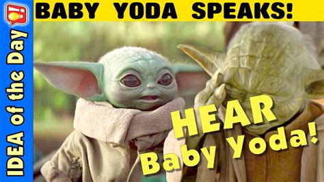 Baby Yoda Speaks Part 1 Star Wars Fun Mandalorian The Child Voice